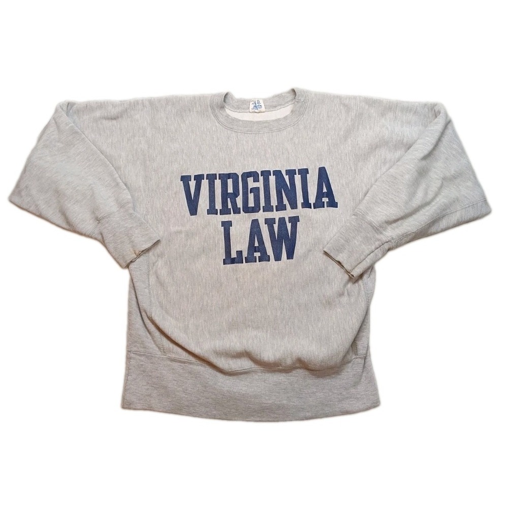 Vintage 1990's Champion Reverse Weave Virginia Law Crewneck Sweatshirt M Rare